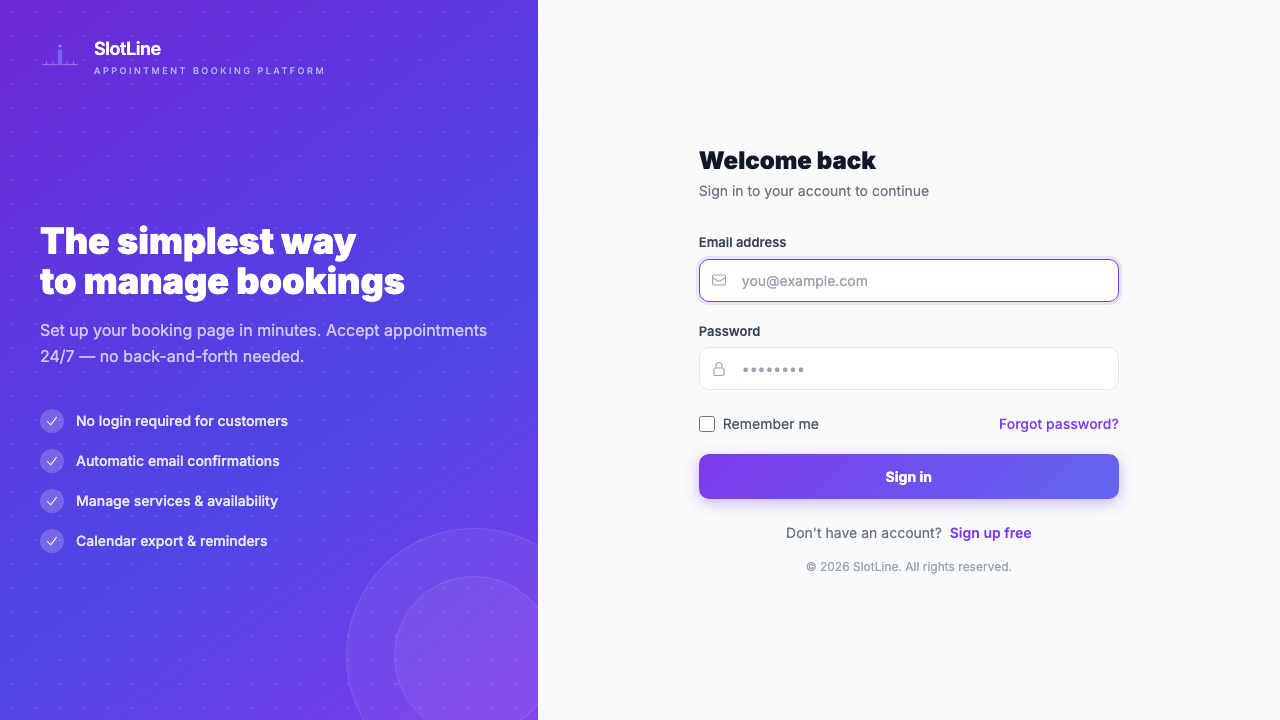 Email template live preview showing a rendered booking confirmation email with sample data